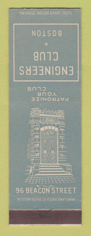 Matchbook Cover - Engineers Club of Boston MA