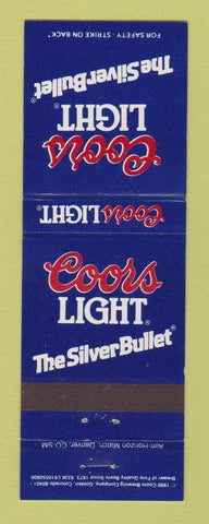 Matchbook Cover - Coors Light Beer Silver Bullet