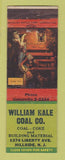 Matchbook Cover - William Hale Coal Hillside NJ