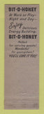 Matchbook Cover - Bit O Honey Candy Bar