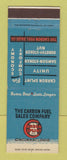 Matchbook Cover - Carbon Fueal Sales Company Cincinnati OH