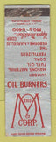 Matchbook Cover - Osborne Marsellis Oil Burners Upper Montclair NJ WEAR