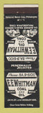 Matchbook Cover - EE Whitman Oil Coal Philadelphia PA