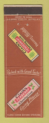 Matchbook Cover - Clark's Teaberry Tendermint Gum