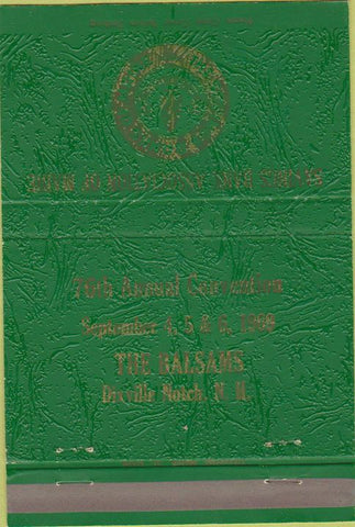 Matchbook Cover - Balsams Dixville Notch NH Universal Match 40 Strike