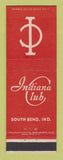 Matchbook Cover - Indiana Club South Bend IN