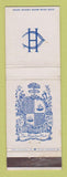 Matchbook Cover - The Hamilton Club WEAR