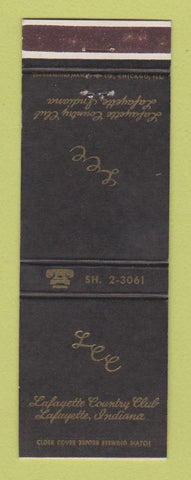 Matchbook Cover - Lafayette Country Club Lafayette IN