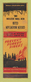 Matchbook Cover - Green Mountain Club New York Prevent Forest Fires WORN
