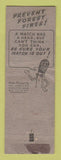 Matchbook Cover - Green Mountain Club New York Prevent Forest Fires WORN