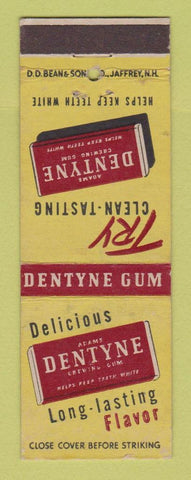 Matchbook Cover - Dentyne Chewing Gum DD Bean