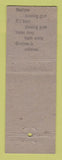 Matchbook Cover - Dentyne Chewing Gum DD Bean