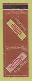 Matchbook Cover - Clark's Teaberry Tendermint Gum DD Bean WEAR