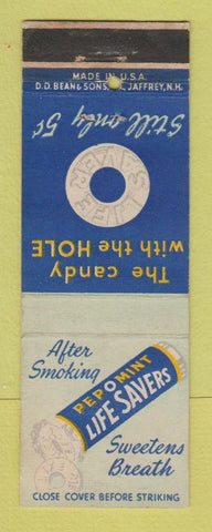 Matchbook Cover - Peppermint Lifesavers Candy Breath Mints DD Bean WEAR