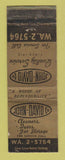 Matchbook Cover - John David Cleaners Dyers WEAR