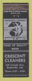 Matchbook Cover - Crescent Cleaners Evansville IN WEAR