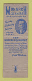 Matchbook Cover - Monarch Cleaners Birmingham AL