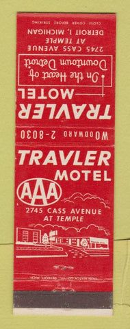 Matchbook Cover - Travler Motel Detroit MI