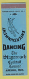 Matchbook Cover - Stagecoach Cocktail Lounge Marshall MI