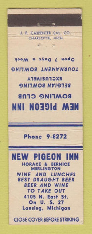 Matchbook Cover - New Piegon Inn Bowling Club Lansing MI