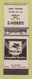Matchbook Cover - Mobil oil gas Sieben's Barton OH SAMPLE WEAR