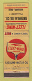 Matchbook Cover - Fleet Wing oil gas Brownlee Hubbard OH WORN