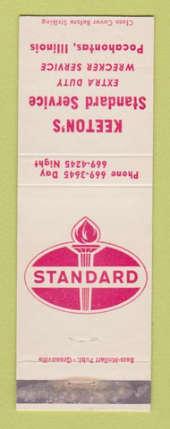 Matchbook Cover - Standard oil gas Keeton's Pocahontas IL WEAR