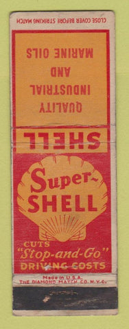 Matchbook Cover - Shell oil gas Industrial Marine Oils WEAR