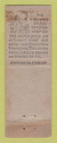 Matchbook Cover - OH Hammond Standard oil gas Waldron IN WEAR