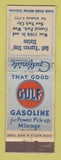 Matchbook Cover - Gulf oil gas New York City