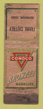 Matchbook Cover - Conoco oil gas Frank Caffrey Rathdrum ID WORN