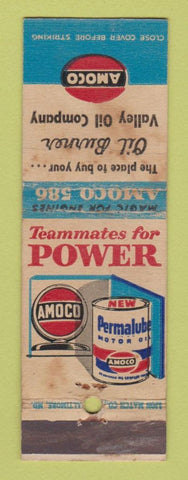 Matchbook Cover - Amoco oil gas Valley Oil WORN