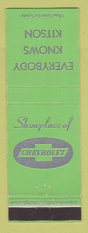 Matchbook Cover - Kitson Chevrolet Eatontown NJ