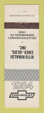 Matchbook Cover - 1984 Chevrolet Vitro Rinaldi Oldsmobile Shenandoah PA WEAR