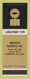 Matchbook Cover - Marhefka Chevrolet Windber PA 1968