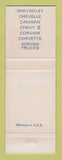 Matchbook Cover - 1967 Chevrolet Bason Buick Pontiac Stanton MI