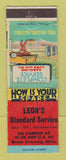 Matchbook Cover - Leon's Standard oil gas Bruce Crossing MI