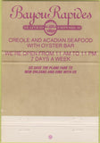 Matchbook Cover - Bayou Rapides Dallas TX 40 Strike