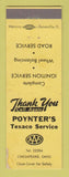 Matchbook Cover - Poynter's Texaco oil gas Chesapeake OH WEAR