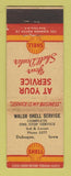 Matchbook Cover - Shell oil gas Walsh Dubuque IA WEAR