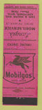 Matchbook Cover - Mobil oil gas Lange's Cheyenne WY WORN
