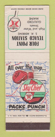 Matchbook Cover - Texaco oil gas Four Point Guilford ME WEAR