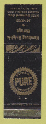 Matchbook Cover - Pure oil gas Newburg Heights Garage OH WEAR