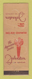 Matchbook Cover - Johnston Candy Chocolate Milwaukee WI New York City