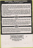 Matchbook Cover - New Hoffman Hotel Bedford PA 40 Strike
