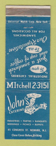 Matchbook Cover - John's Catering Newark NJ