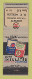 Matchbook Cover - Texaco oil gas RE Weeden Lyme NH low phone #