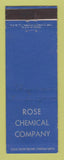 Matchbook Cover - Rose Chemical Company