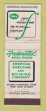 Matchbook Cover - Federated Metals American Smelting WEAR