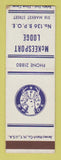Matchbook Cover - Elks Lodge McKeesport PA SAMPLE